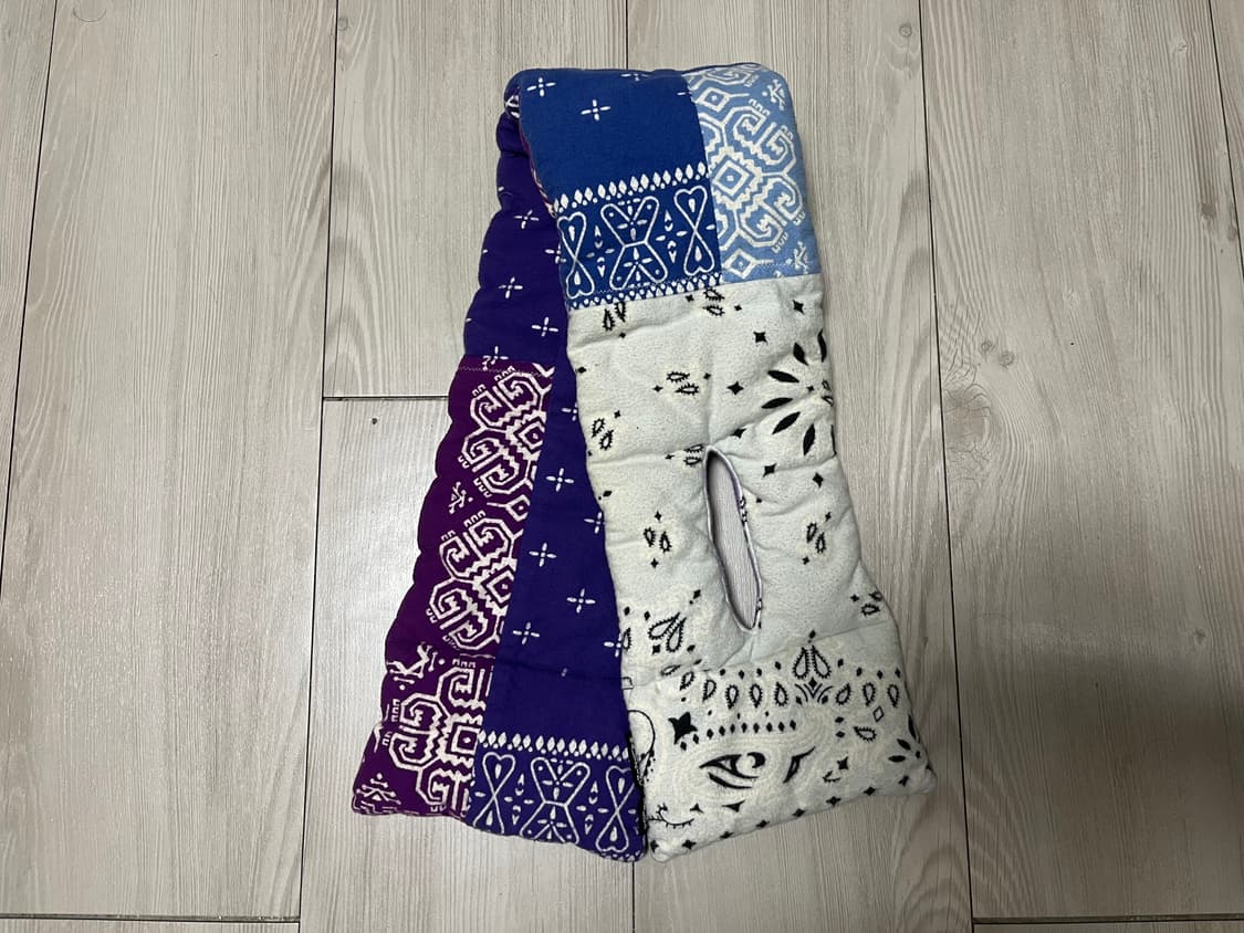 캐피탈 플란넬 반다나 패턴 리버시블 케샤 머플러 퍼플 삭스 상품이미지4