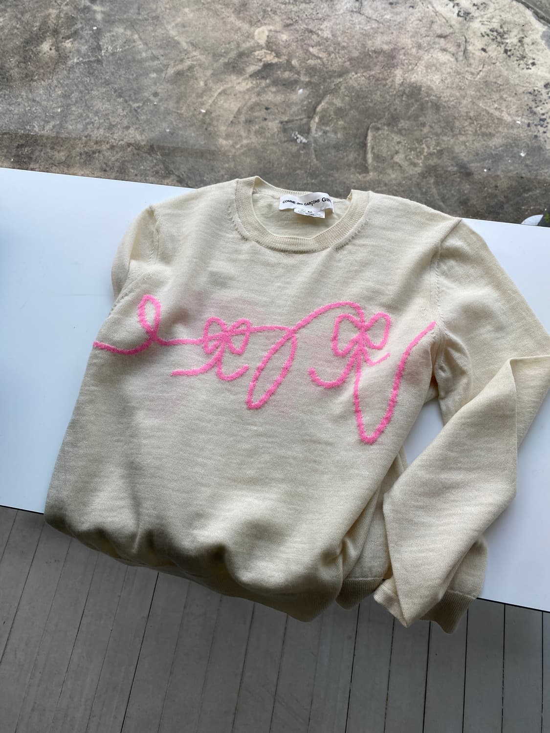 [Comme des garcons GIRL] 리본 패턴 니트 상품이미지2