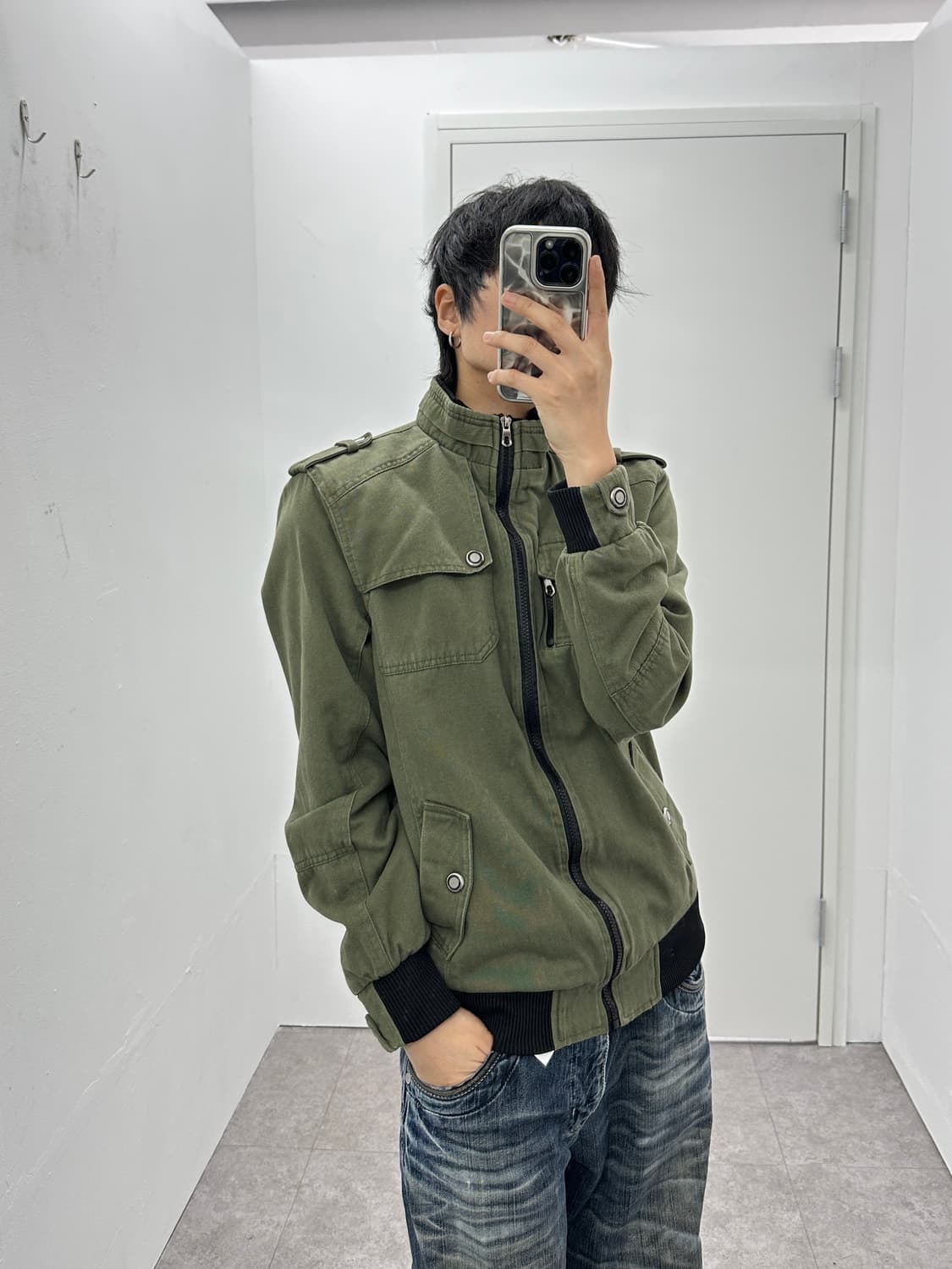 NONE vintage khaki blouson 상품이미지2