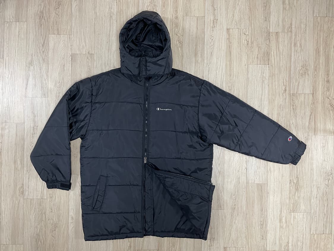 105) 90's 챔피온 재팬 립스톤 후드 미드패딩(RRL&LVC&폴로) 상품이미지1