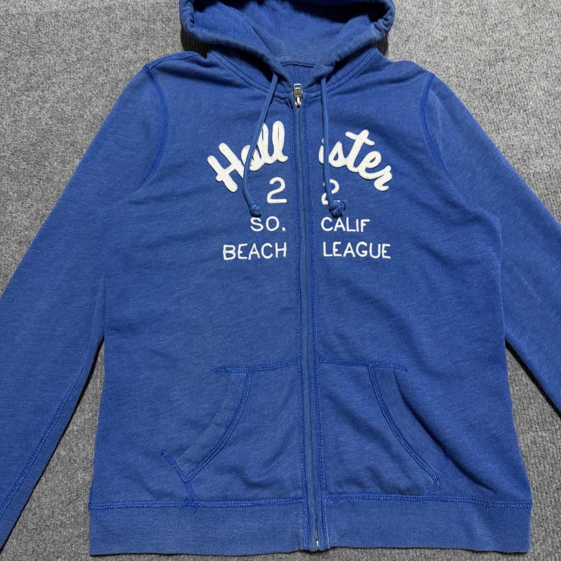 슬림핏 홀리스터 블루 후드집업 M 상품이미지2