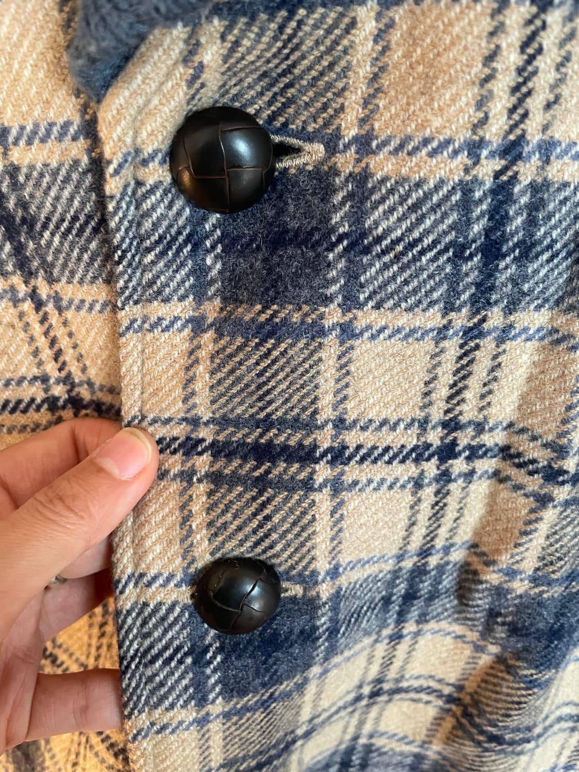 닥스 80s 90s 빵단추 너디 클래식 모 체크 가디건 상품이미지3