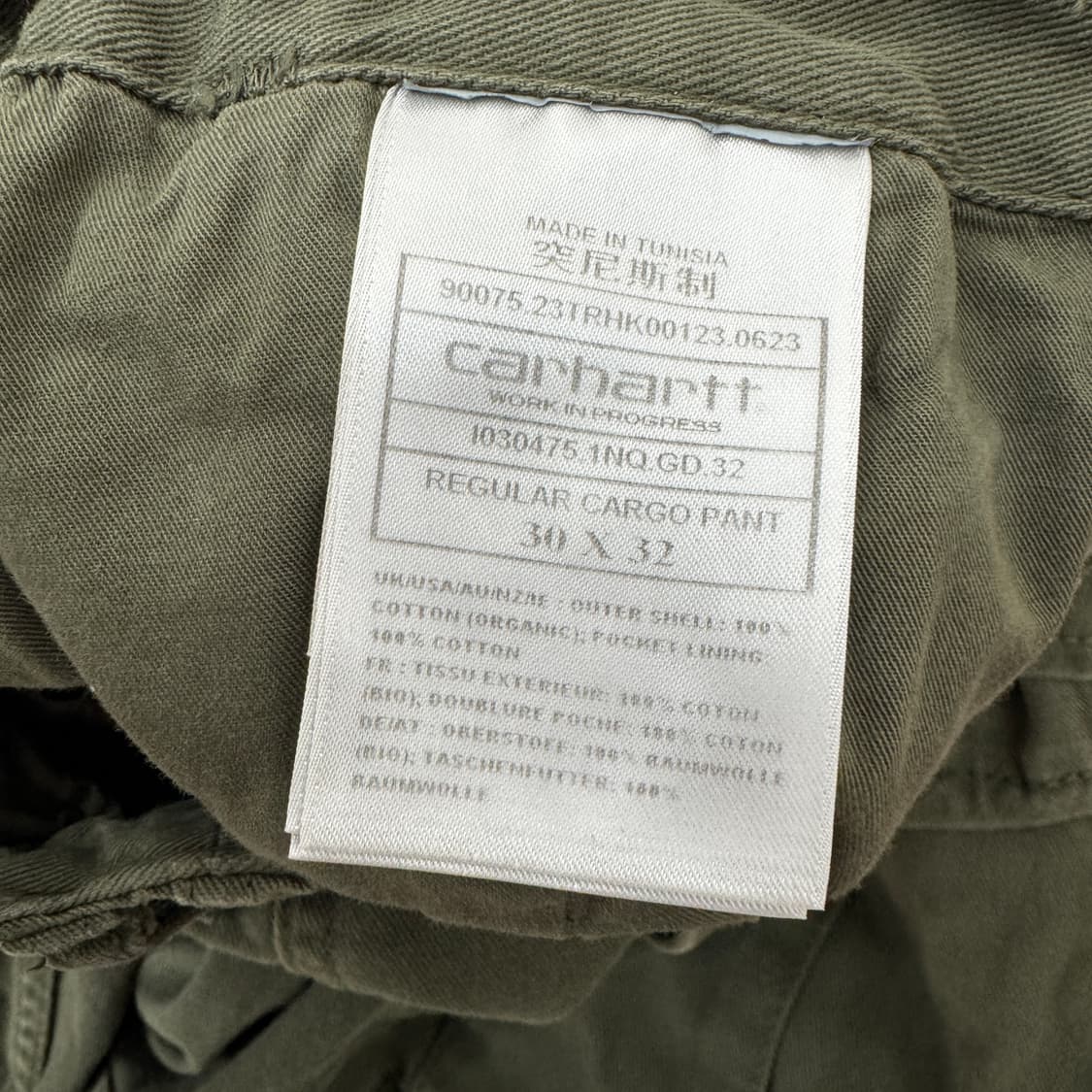 30 칼하트 카키 레귤러 카고 팬츠 상품이미지6