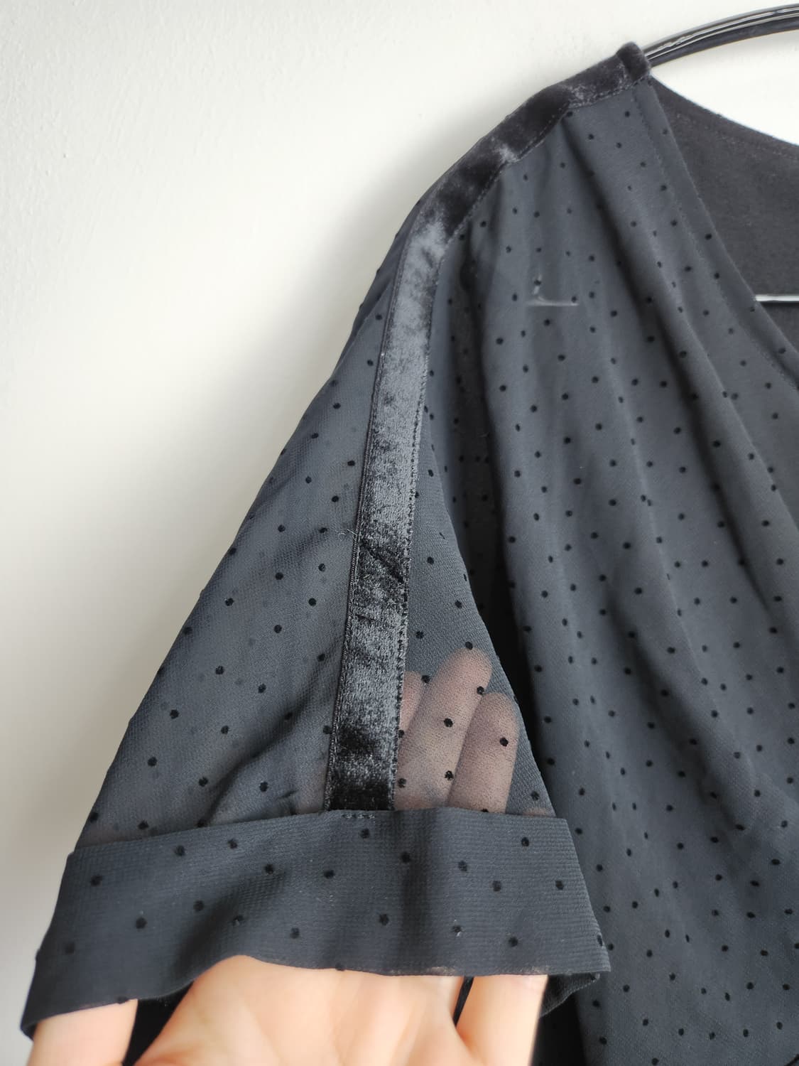 도트 셔링 블라우스 상품이미지6