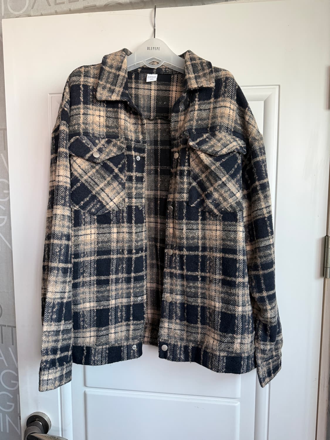 빈티지 체크 써멀 울 셔츠  상품이미지1