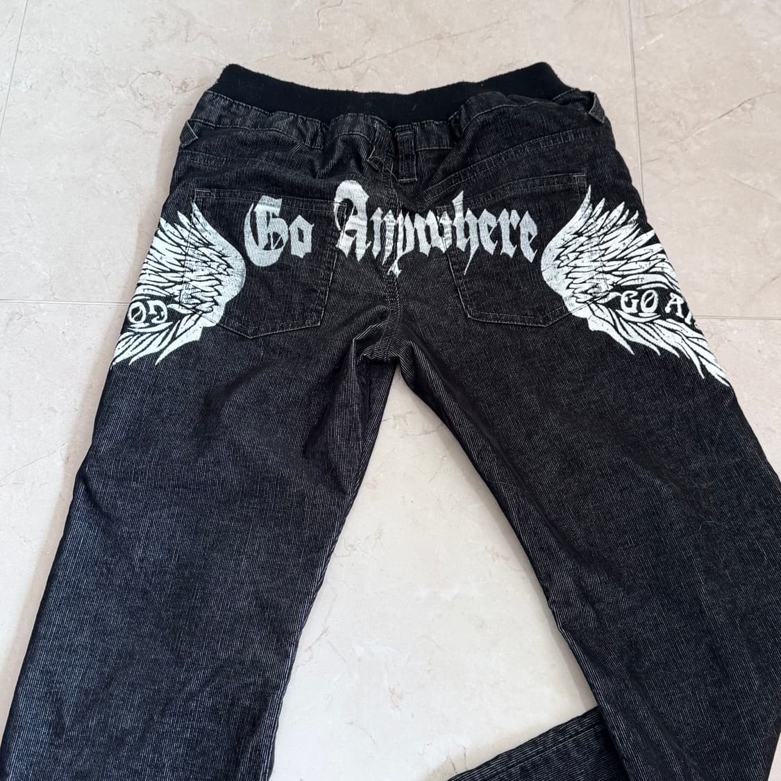 punk lettering detailed pants 상품이미지2