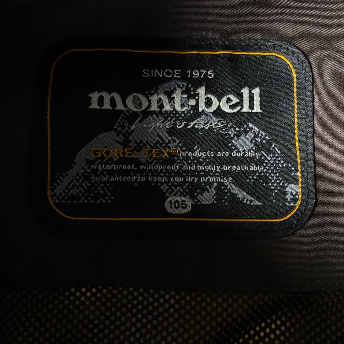 Montbell  몽벨 시그니처로고 다크브라운 고어텍스 자켓  상품이미지6