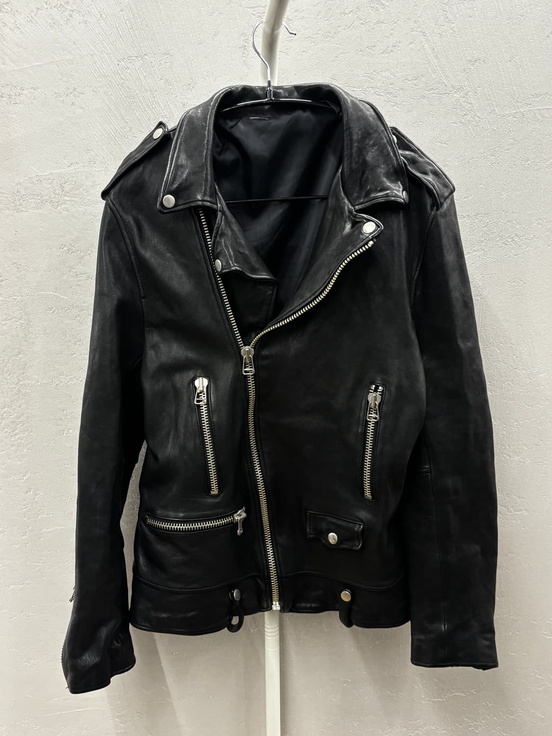 블랙 양가죽 라이더 자켓 110 상품이미지2