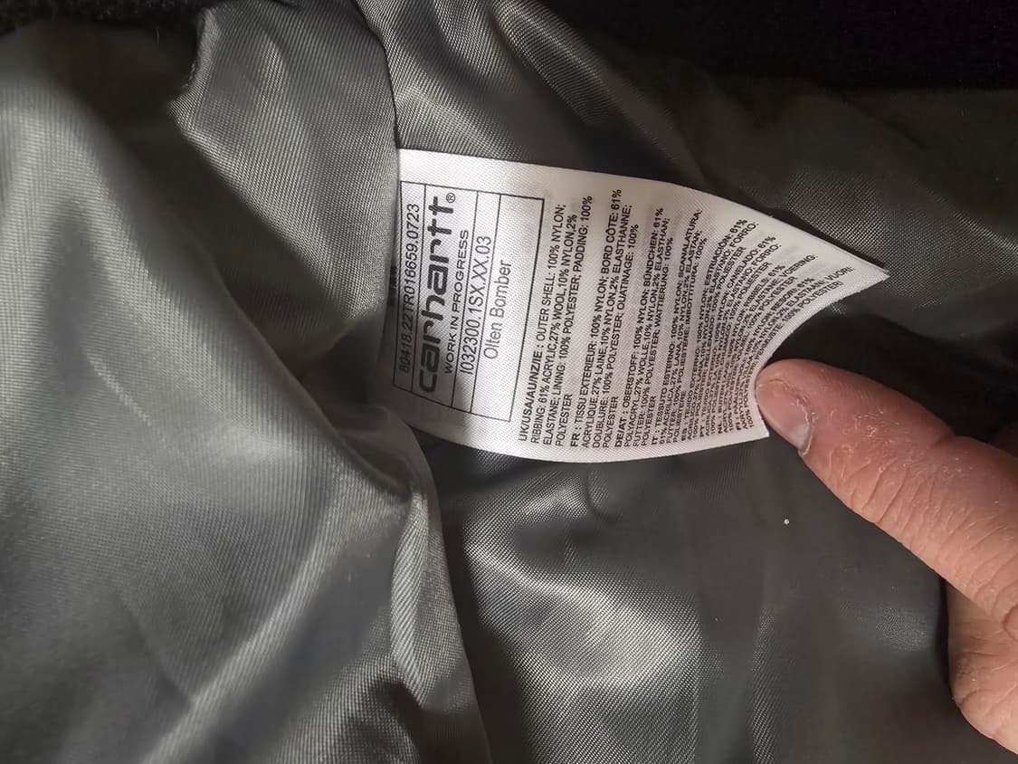 칼하트 올텐 봄버 자켓 블랙 L 상품이미지3