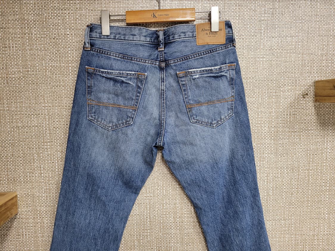 31인치 아베크롬비 슬림핏 청바지 아메카지 중청 워싱 상품이미지3
