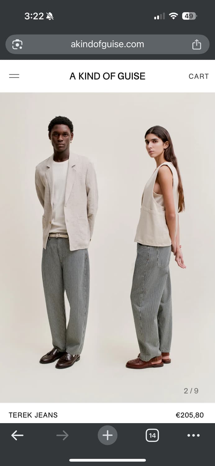 A kind of guise 스트라이프 바지 32사이즈 상품이미지1