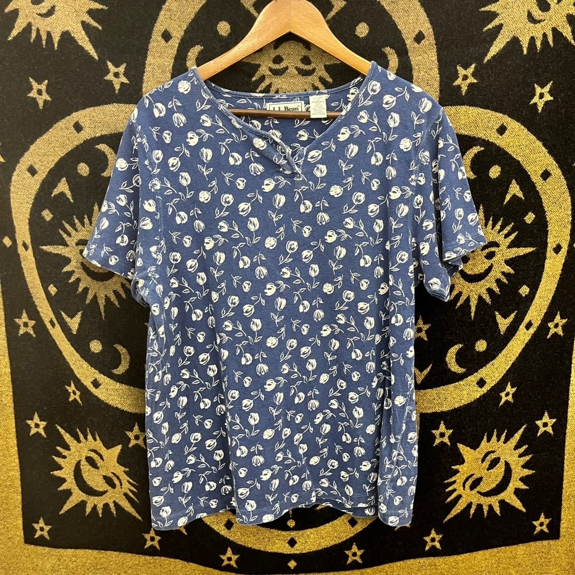 엘엘빈 빈티지 오리엔탈 에스닉 플라워 코지 반팔티 K0116 상품이미지4