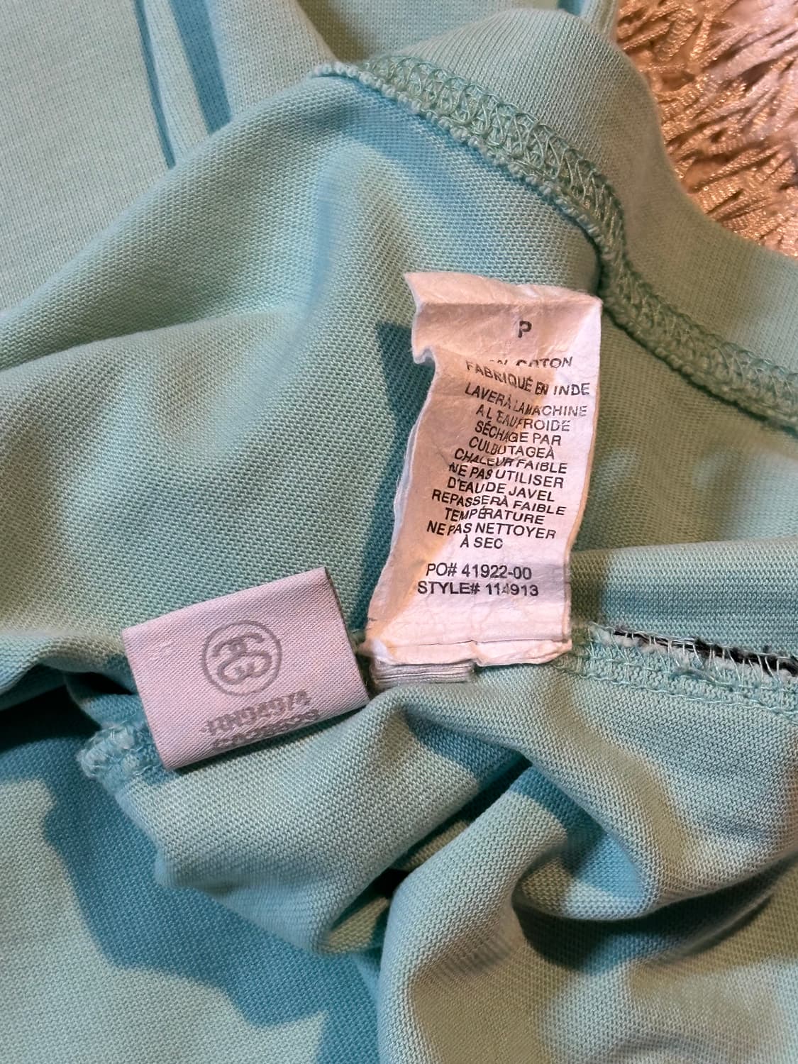 희귀) 스투시 STUSSY 백로고 반팔 티셔츠 민트 상품이미지9