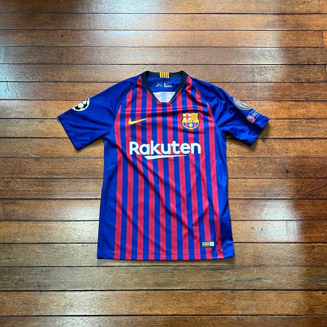 18/19 바르셀로나 챔스패치 메시 홈 유니폼 상품이미지1