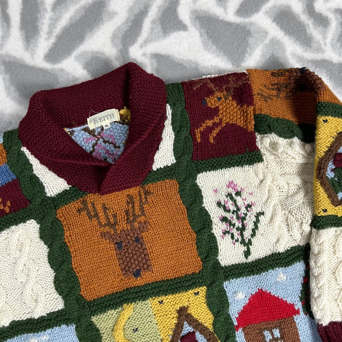 [Keith] 키이스 재팬 핸드메이드 숄카라 울 니트 상품이미지2