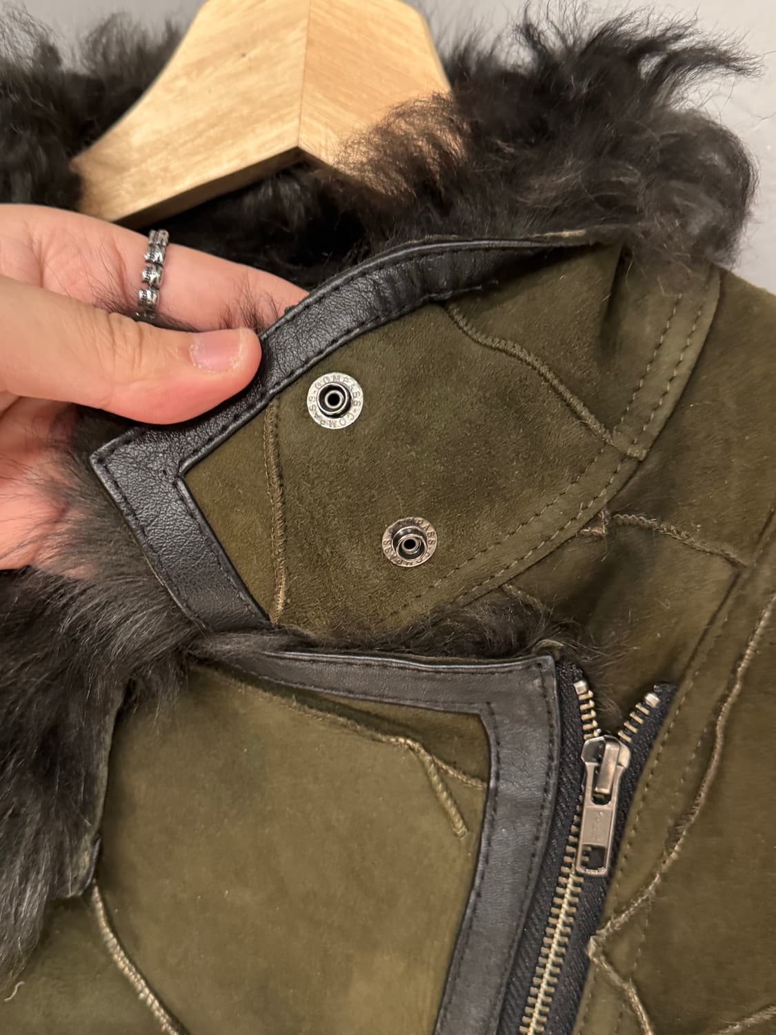 Haruf 퍼 스웨이드 언발란스 무스탕  상품이미지3