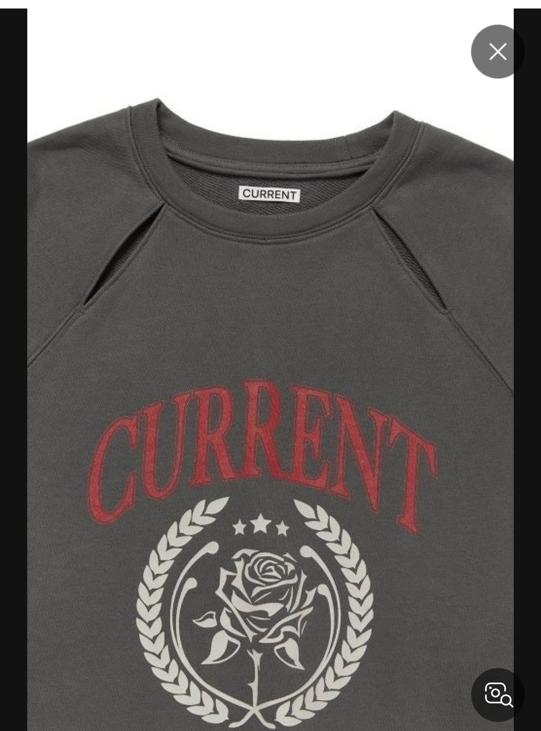 커렌트 슬릿 그래픽 맨투맨 그레이 상품이미지2