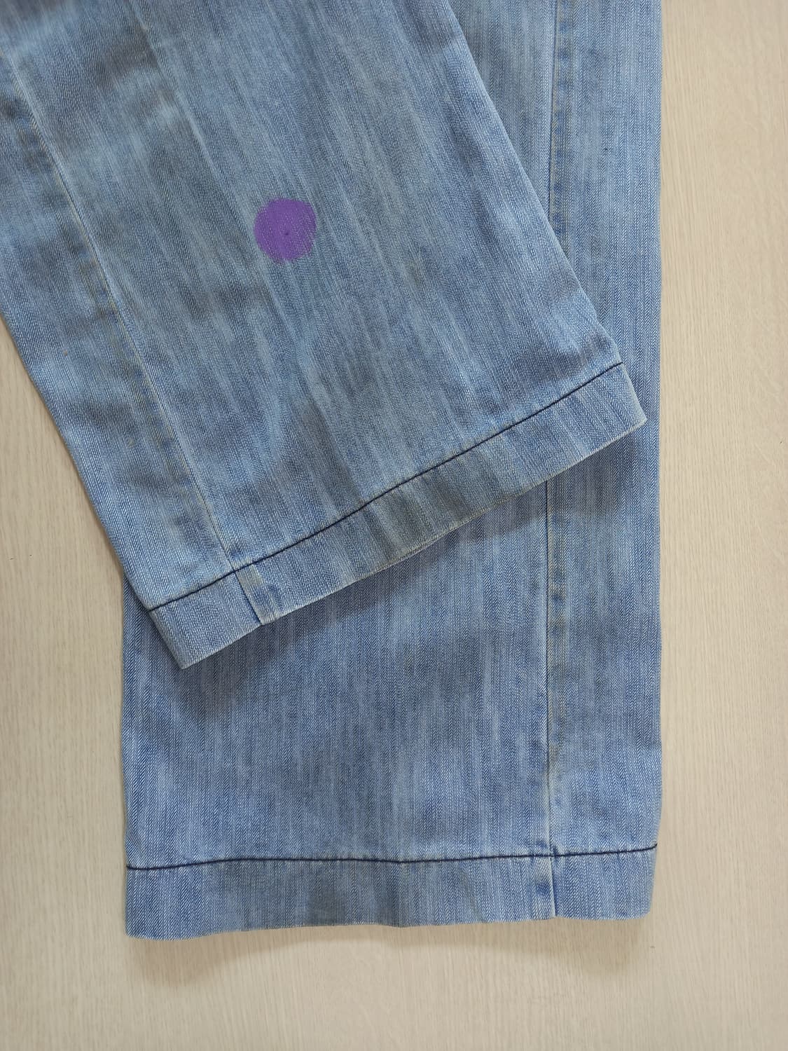 28-29 새상품 THEILMA  더티워싱 플레어데님 커스텀 28-919 상품이미지5