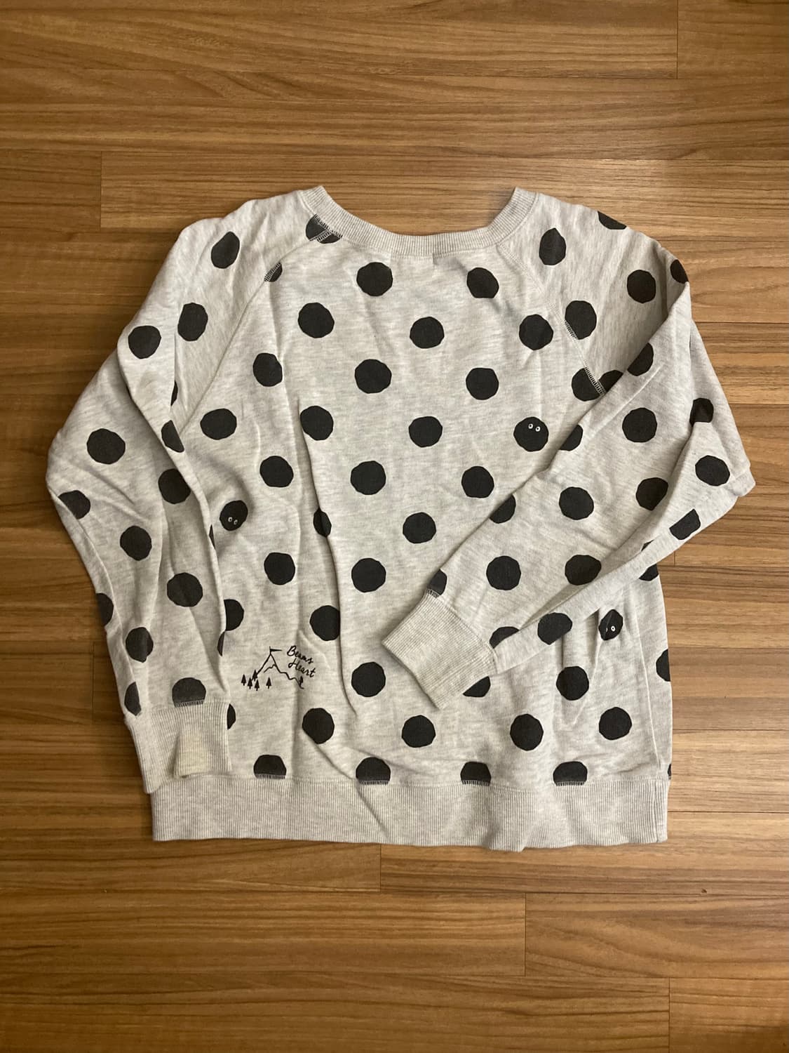 빔즈 beams heart 도트 땡땡이 패턴 무늬 맨투맨 스웻셔츠 상품이미지2