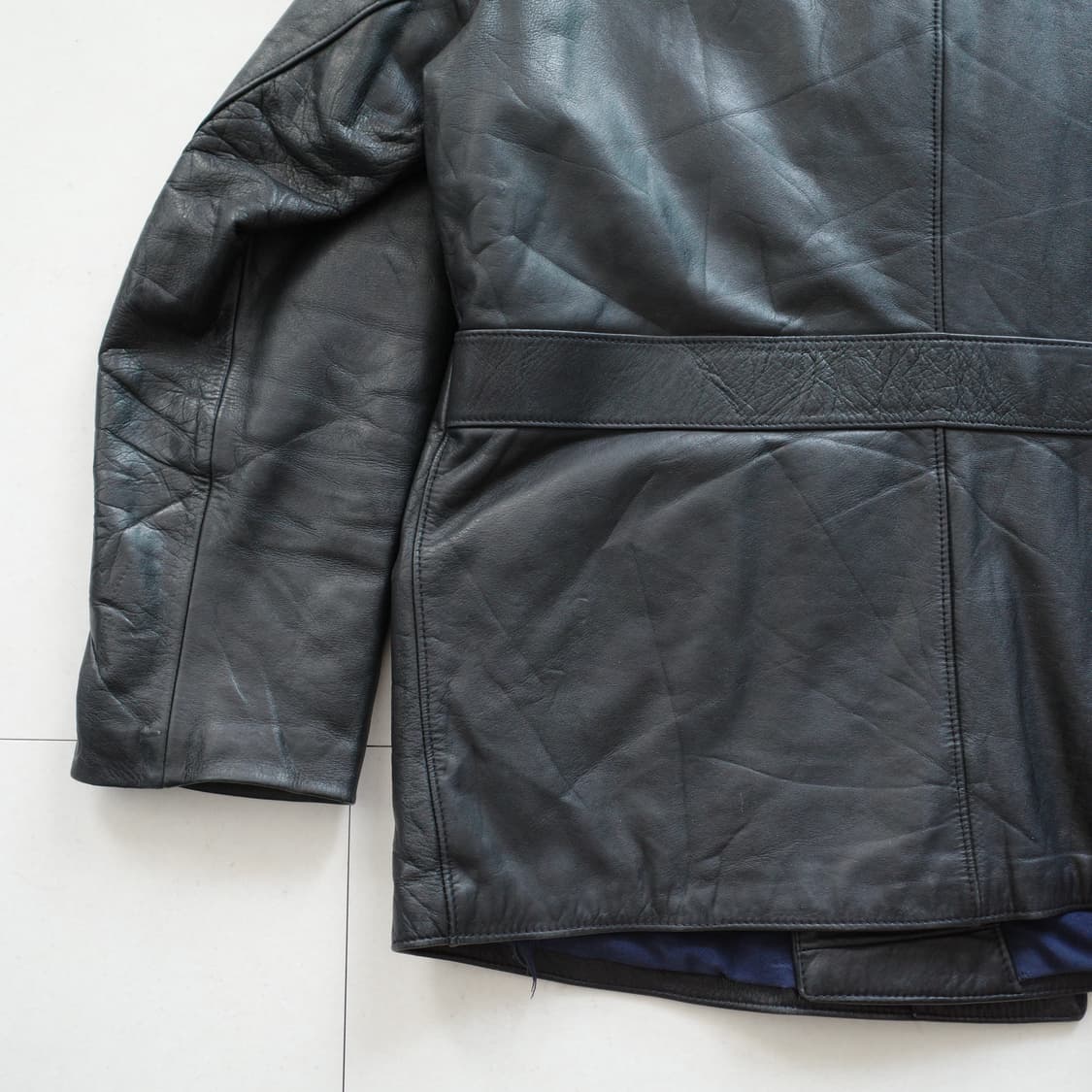 80s German Polizei 독일 경찰 레더 가죽 자켓 105 상품이미지9