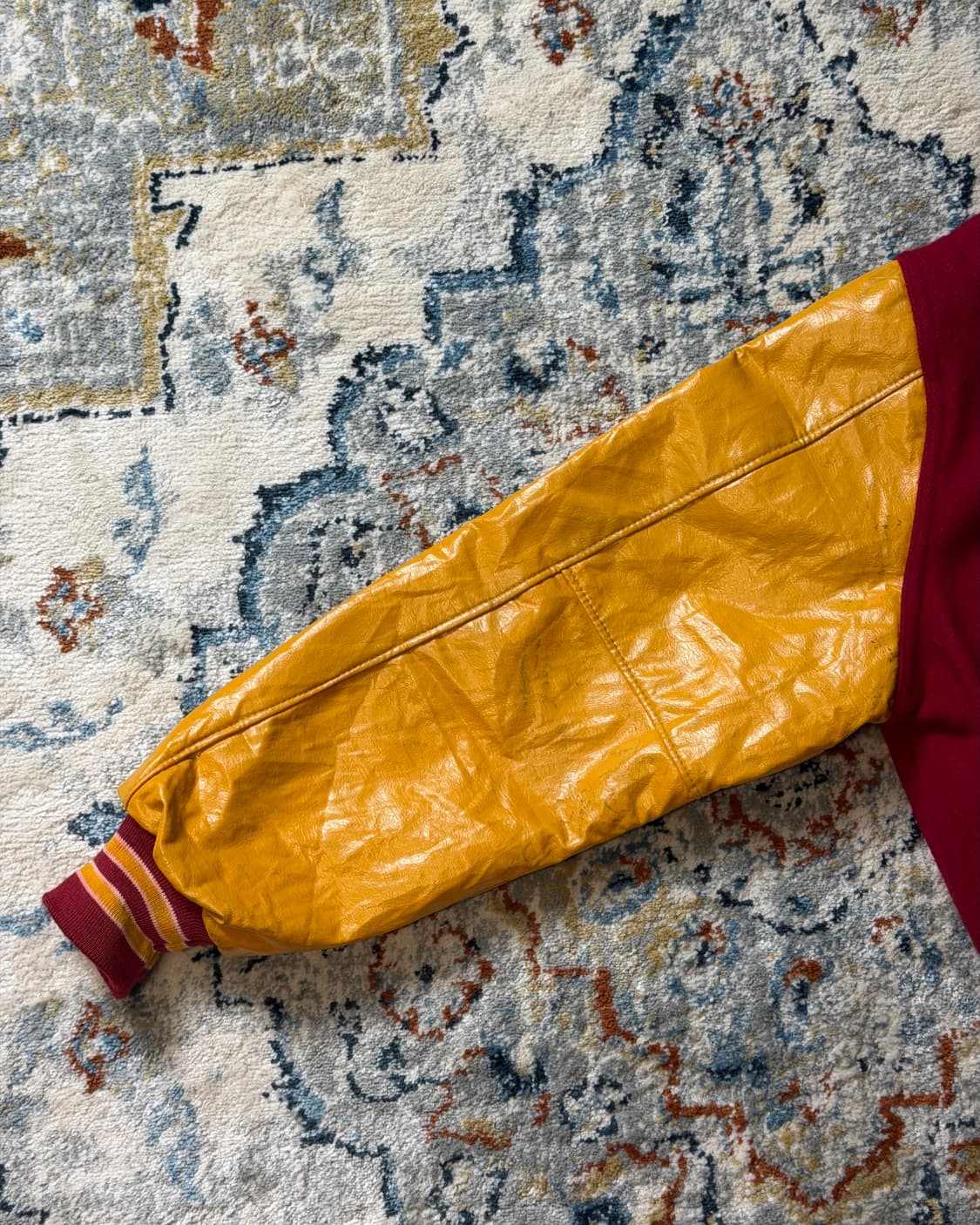 Made in USA 할로웨이 레더암 바시티자켓 상품이미지6