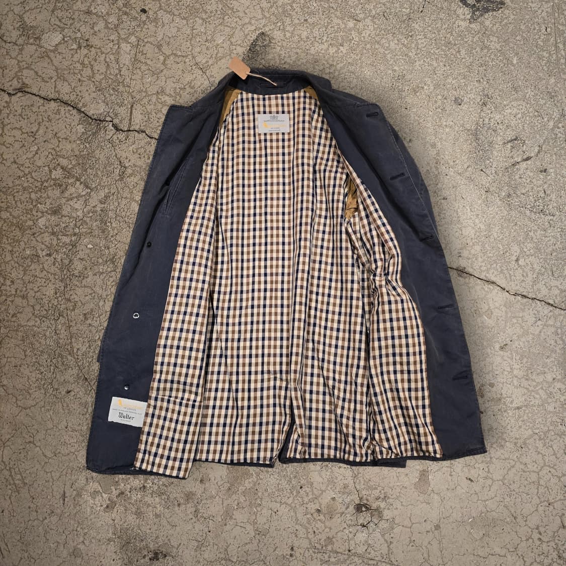 80s Aquascutum x Walter Milano 맥코트 상품이미지4