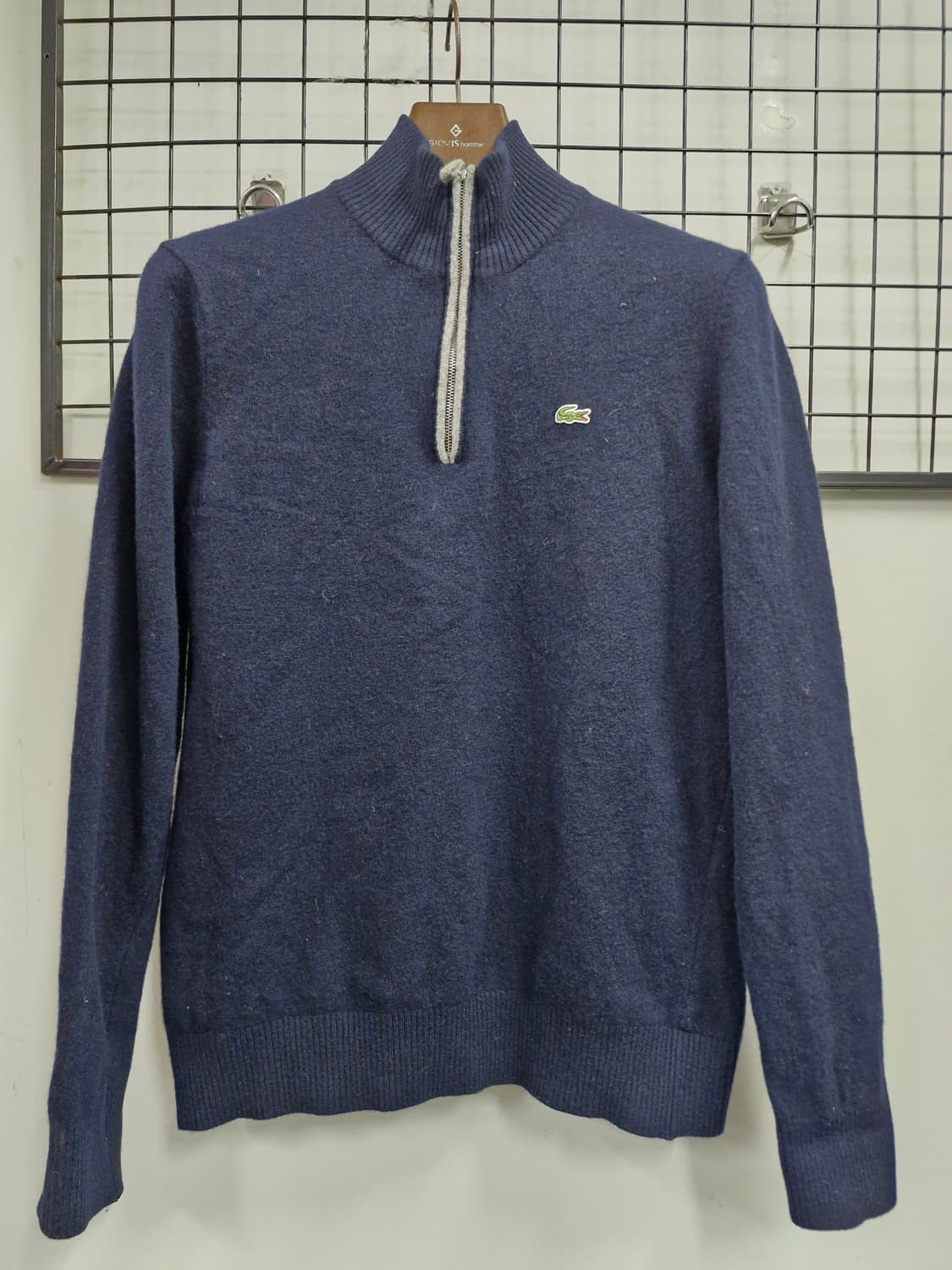 100L 라코스테 반집업 모 니트. 상품이미지1
