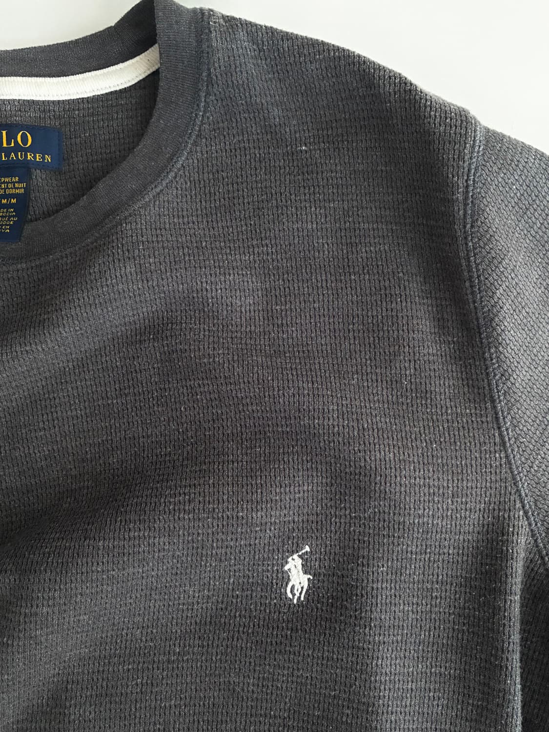 M) 폴로 랄프로렌 와플 반팔 티셔츠 그레이 상품이미지5