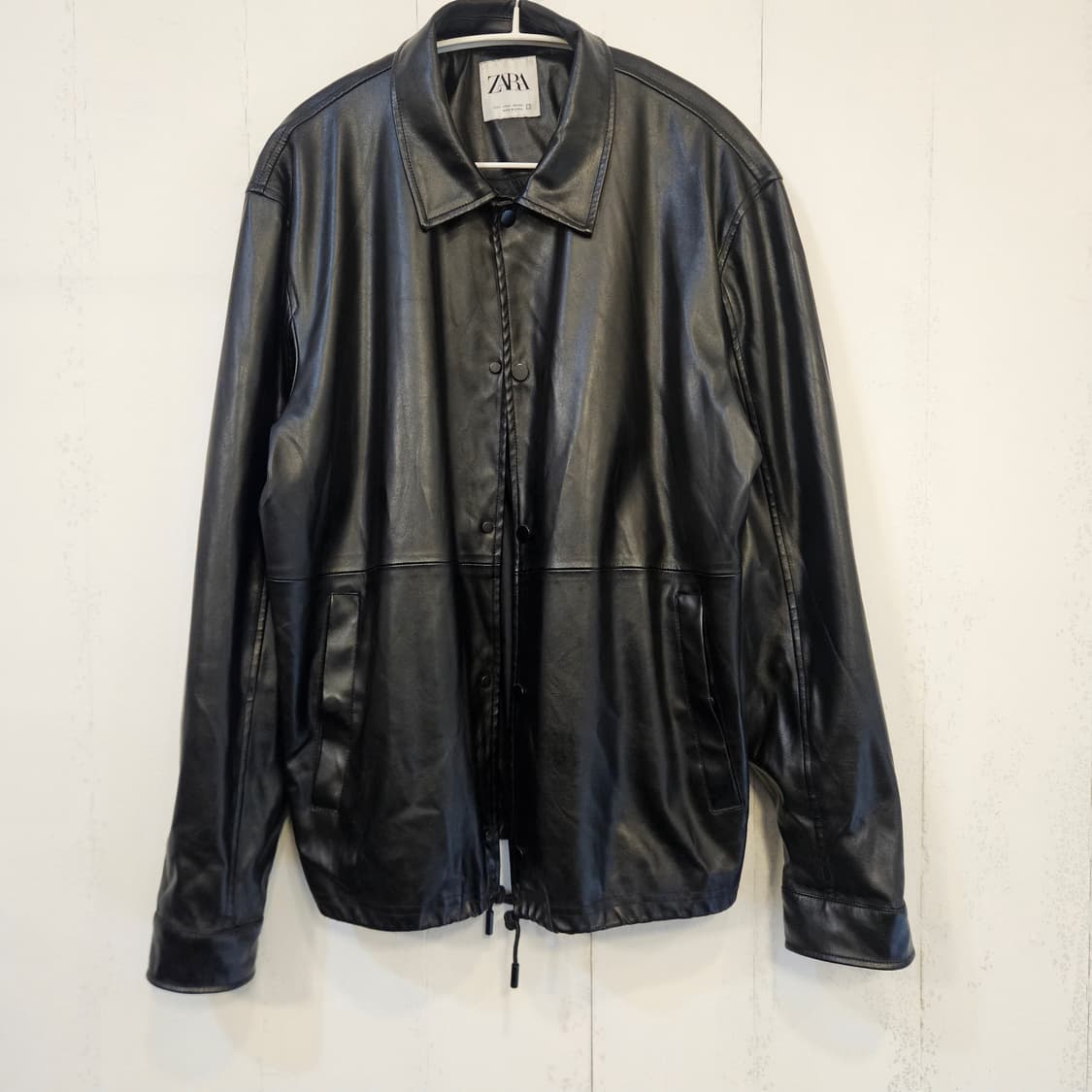 자라 블랙 레더 코치 자켓 L 상품이미지1