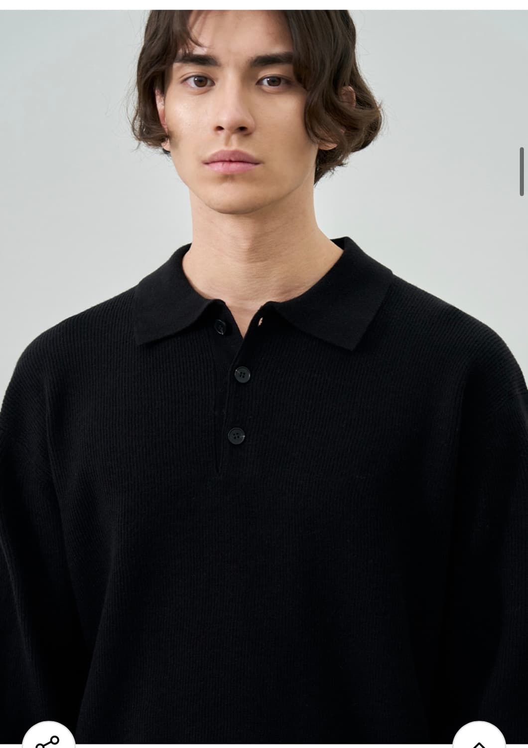 (새상품)(XL) 드로우핏 울 PBT 하프 카라 니트 [BLACK] 판매 상품이미지5