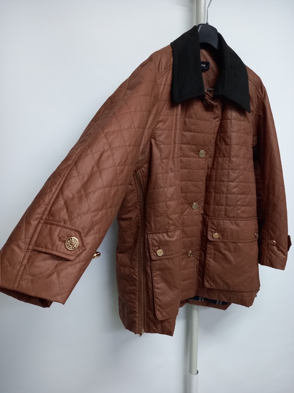 새 시스템 춘추동 퀄팅 루즈박시핏 롱 점퍼 55-77 상품이미지4