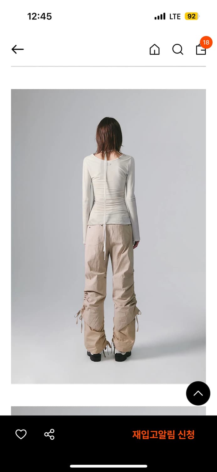 LAYERED WAIST BONDED PANTS [SAND BEIGE] 상품이미지2