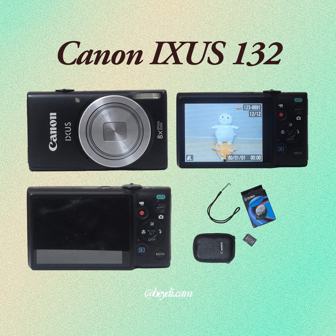 (헤일리 비버 하음) 캐논 ixus132 ixy90f 블랙 상품이미지2