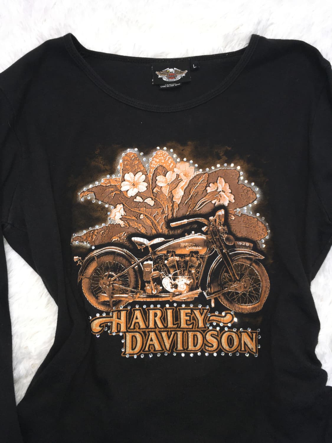 할리데이비슨 오리엔탈 큐빅 셔링 긴팔 티셔츠 상품이미지8