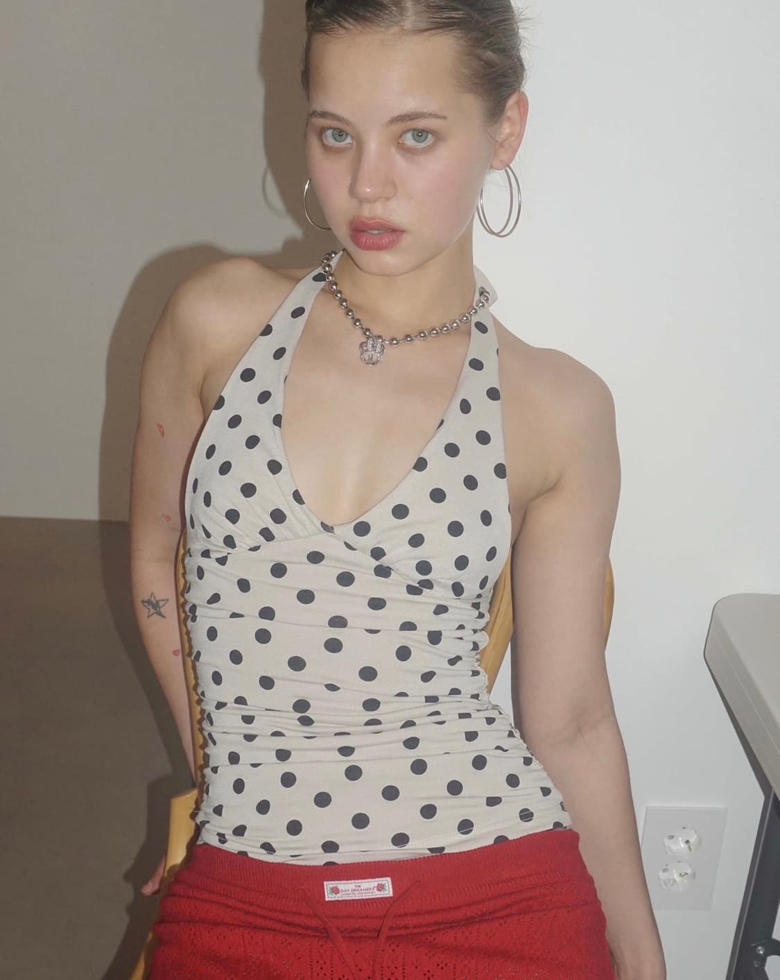 Sculptor 스컬프터 도트 홀터 탑 상품이미지1