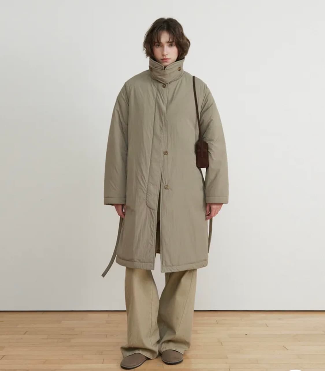하네 텐더 발마칸 로브 패디드 코트 카키 상품이미지1