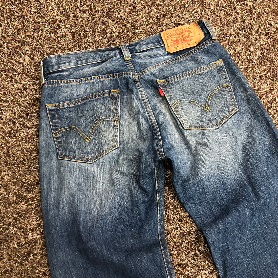 리바이스 501 워싱 데님 팬츠 상품이미지6