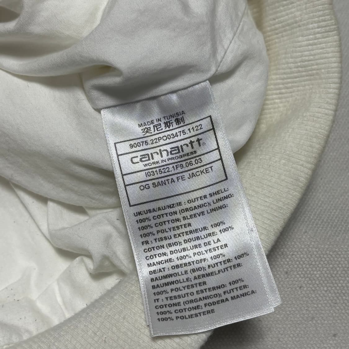 XL 칼하트 WIP 화이트 산타 페 자켓 상품이미지5