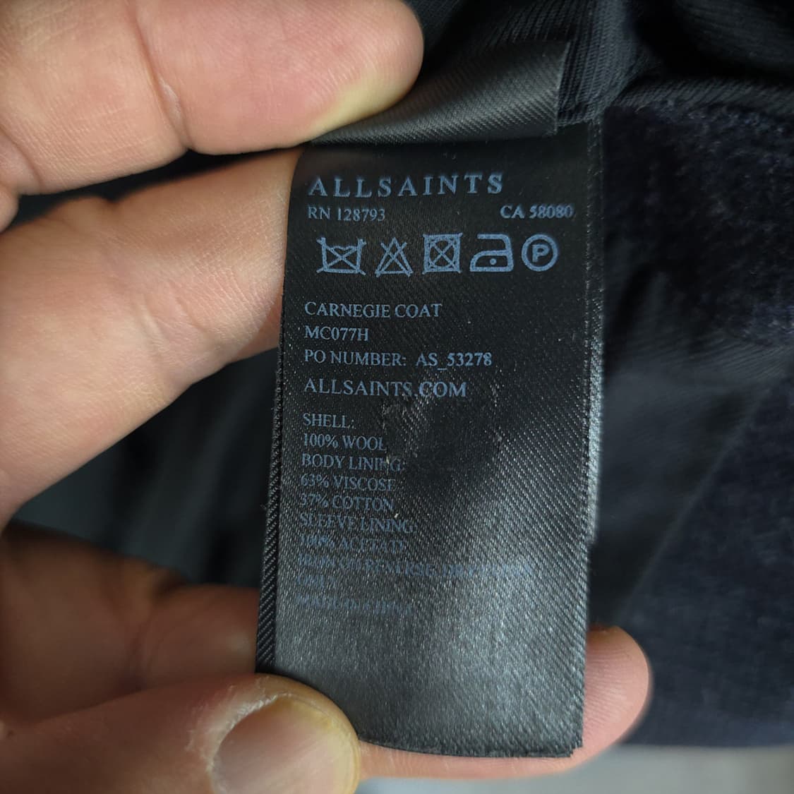올세인츠 카네기 울코트 M 상품이미지9