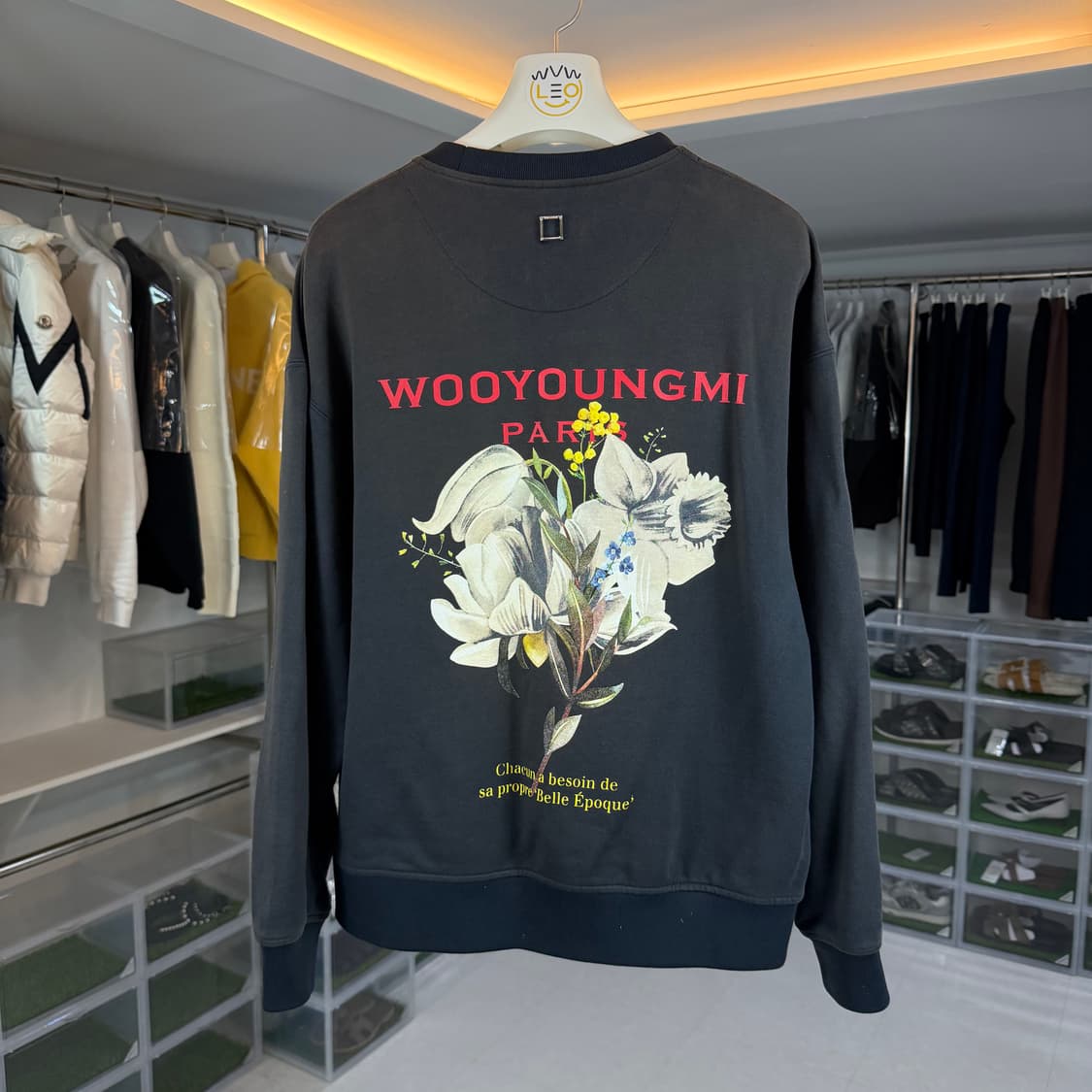 우영미 플라워 백로고 맨투맨 상품이미지2