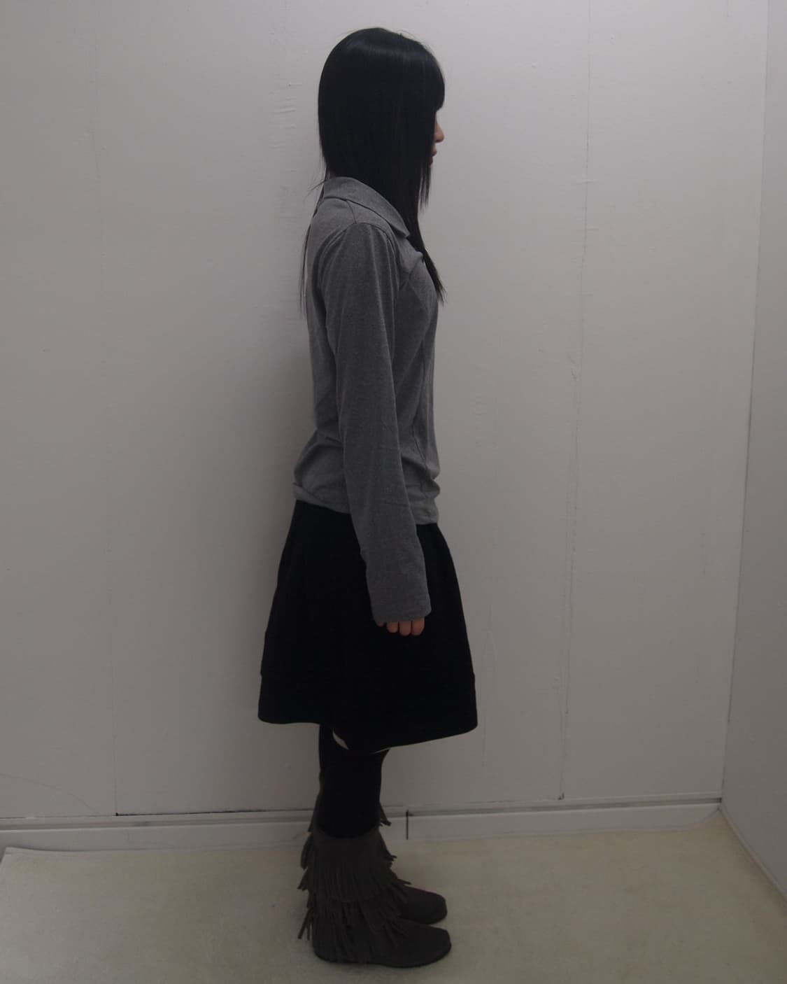 Line point grey collar loose fit sleeve 상품이미지9