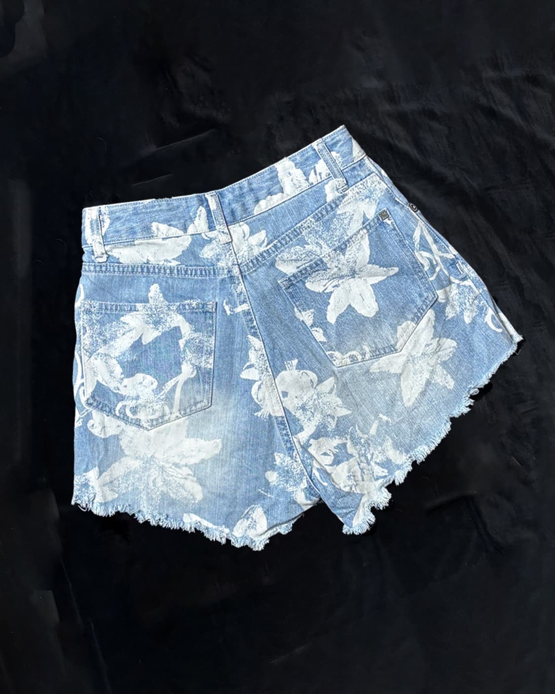 일본빈티지 MURUA 플라워 데님쇼츠 상품이미지5