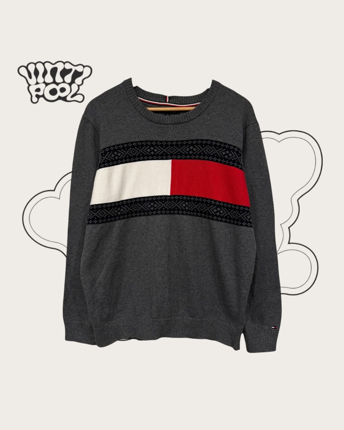 타미힐피거 페어아일 그레이 니트 스웨터 XL 상품이미지1