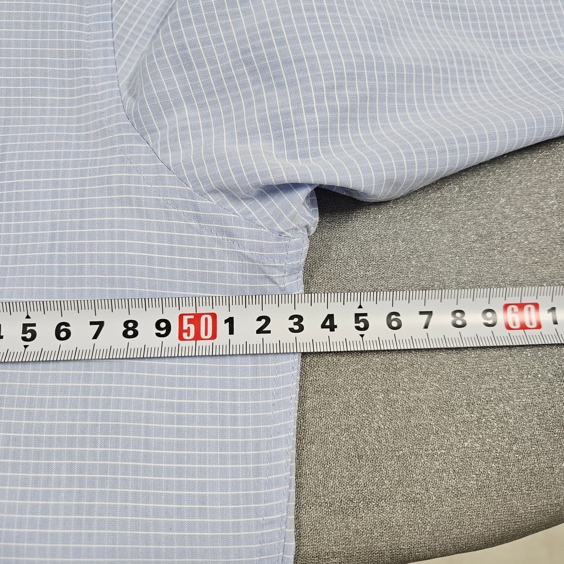 95 랑방 컬렉션 스카이블루 체크 드레스 셔츠 상품이미지7