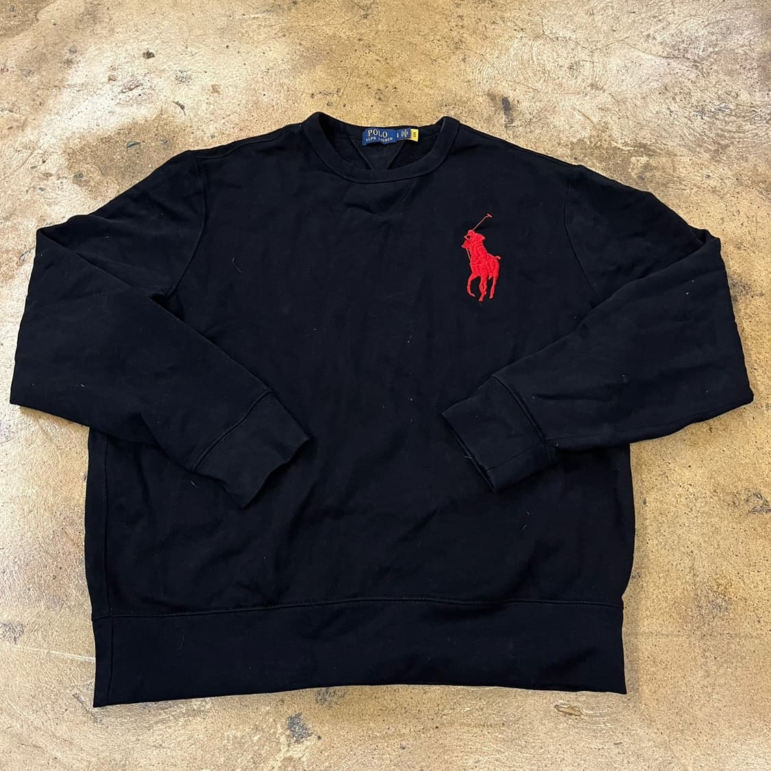 폴로 랄프로렌 검빨 블랙 레드 빅포니 맨투맨  상품이미지2