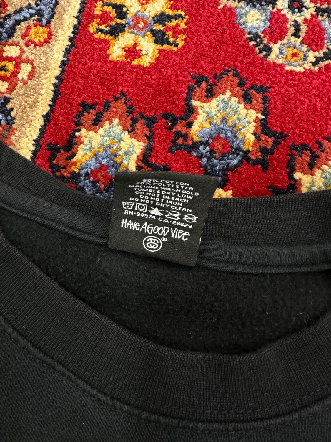 스투시 맨투맨 블랙 L 상품이미지6