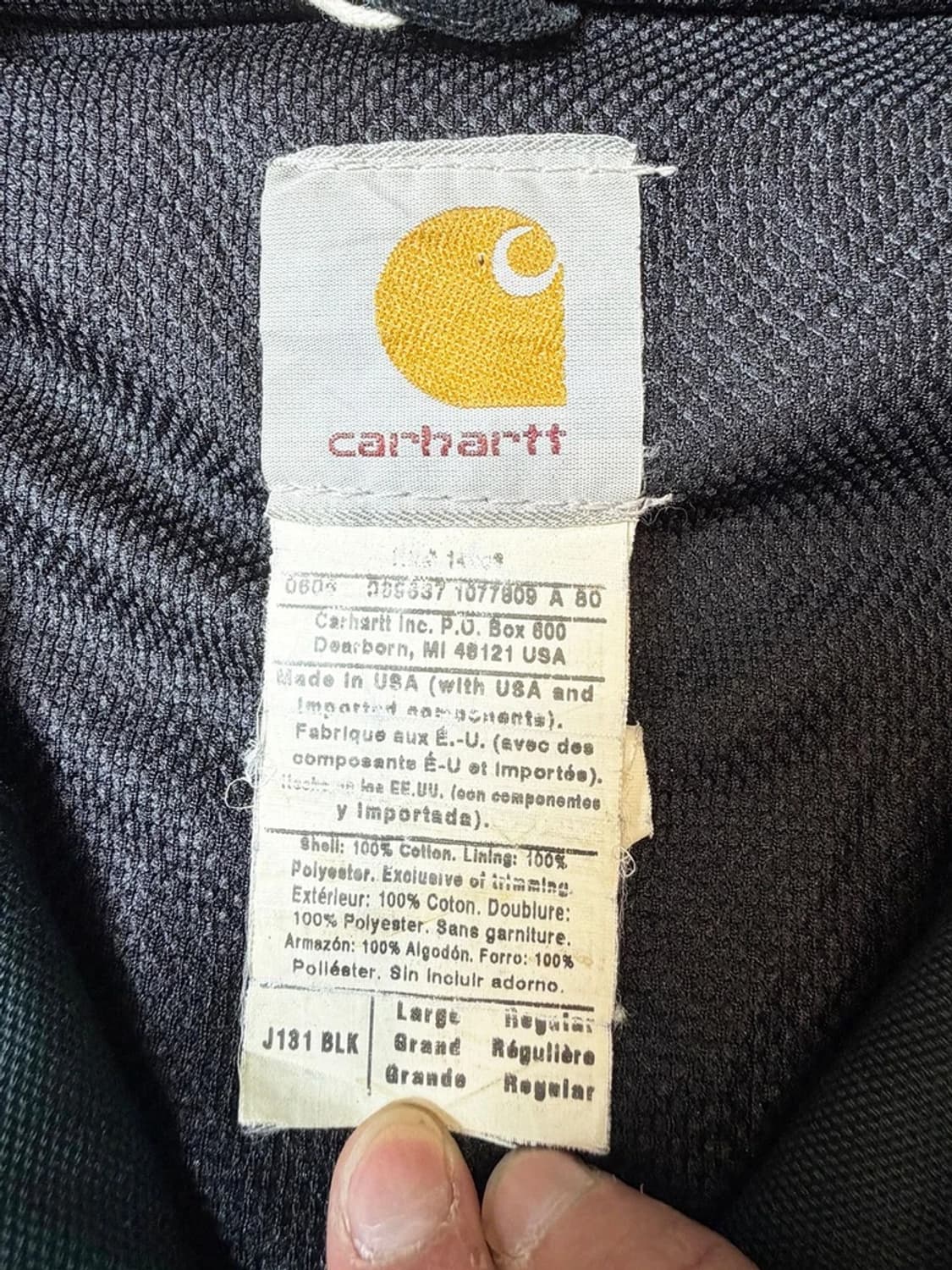 칼하트 J181 캔버스 워크 자켓 PN9512 상품이미지7