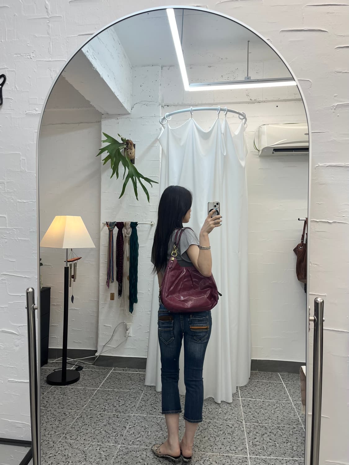 스키니핏 칠부 데님 팬츠 상품이미지3