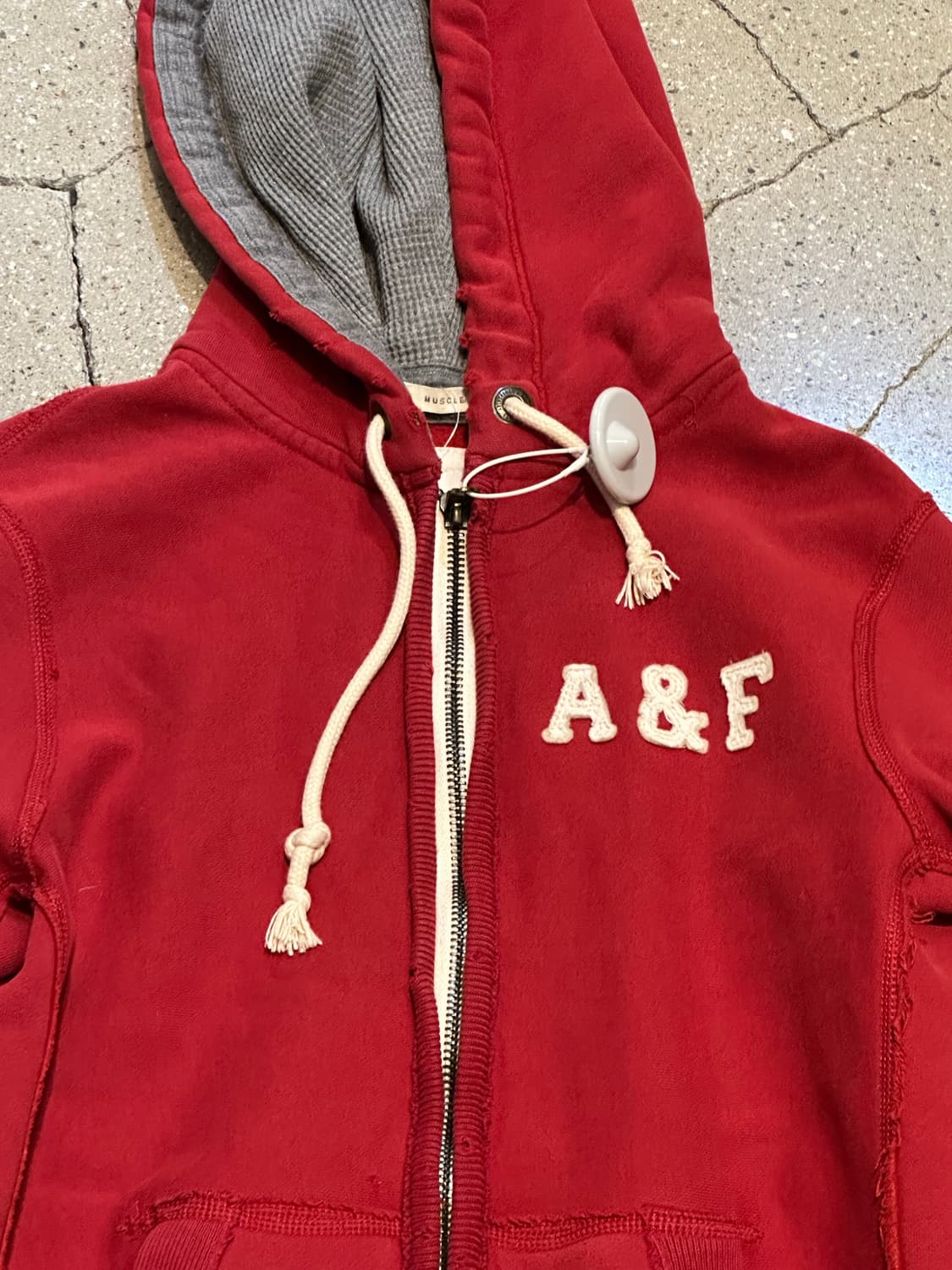 아베크롬비 레드 그런지 후드집업 상품이미지4