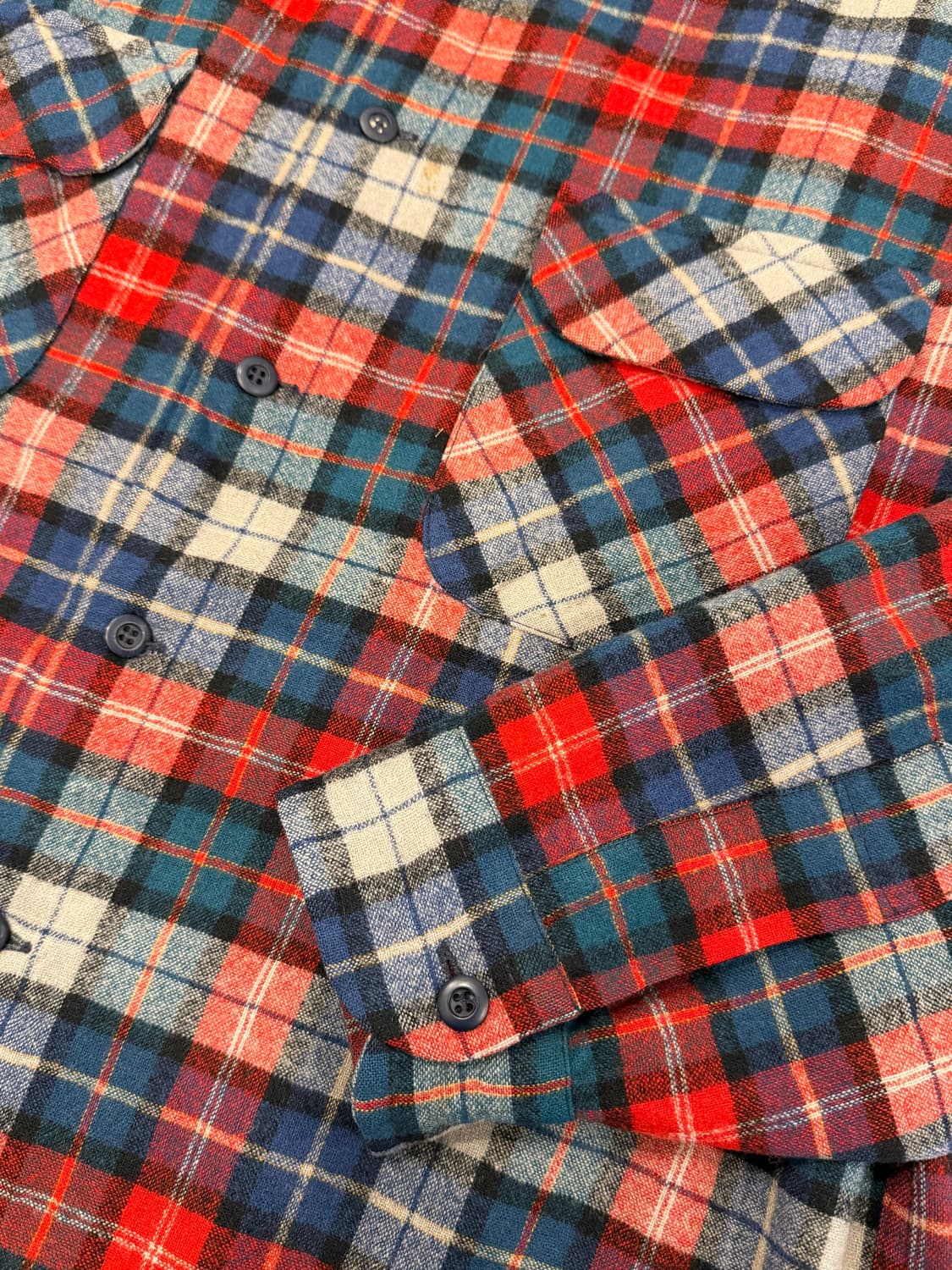 70-80s Pendleton 펜들턴 플란넬 체크 울 셔츠 (USA) 상품이미지8